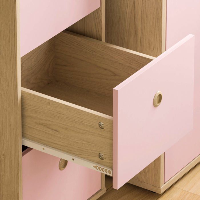 Neptune Rose & Oak 3-Drawer Desk, Computer Table / Dressing Table for PC/Laptop, Home Study Desk, Children's Furniture