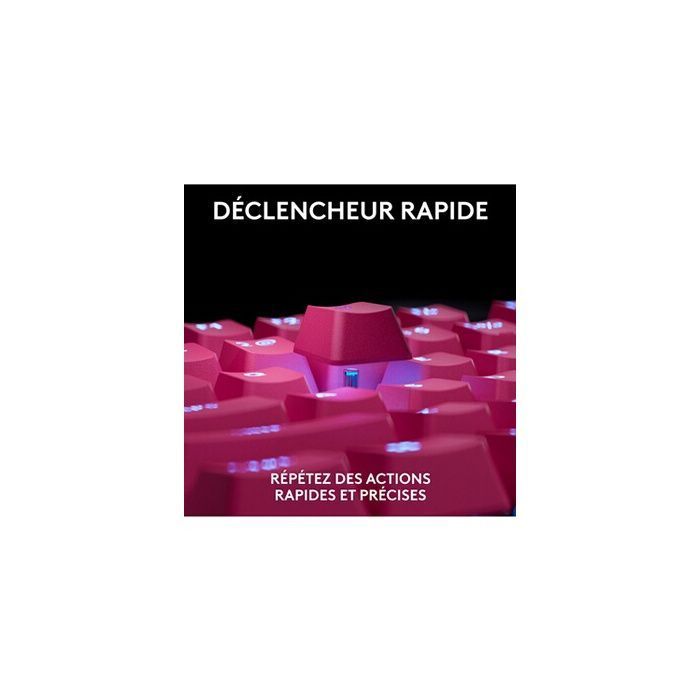 Gamingtoetsenbord - Bedraad - Logitech G - Pro X TKL Rapid - AZERTY - Roze