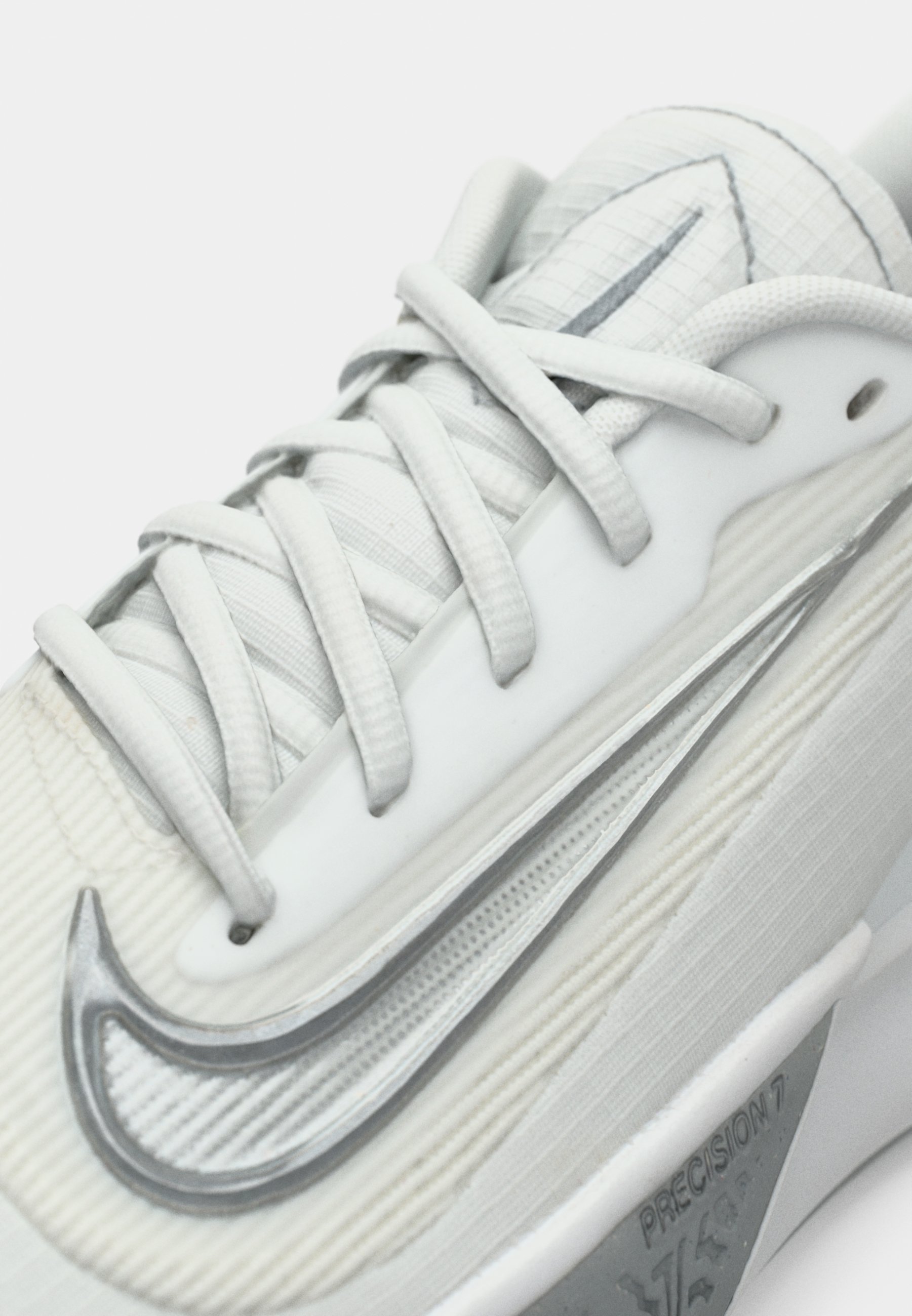 Chaussures de basketball Nike Performance PRECISION VII - blanc sommet/argent métallisé
