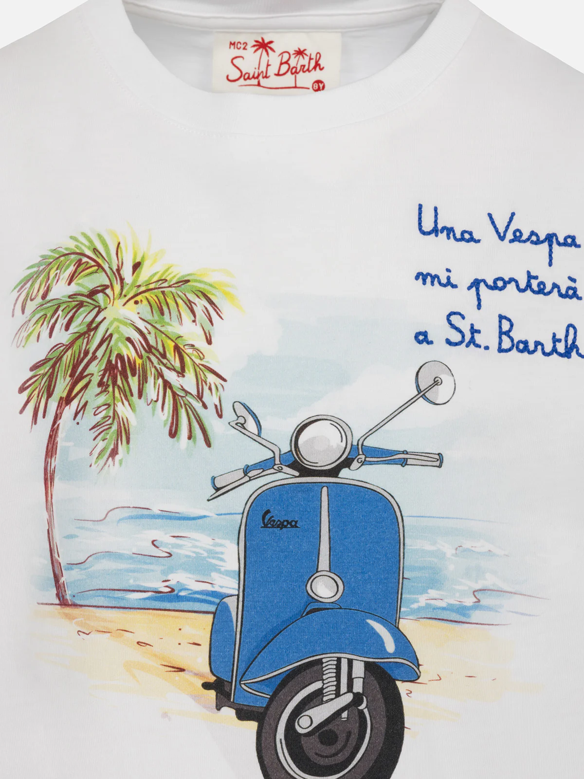 T-shirt da bambino in cotone con stampa e ricamo Vespa | EDIZIONE SPEC