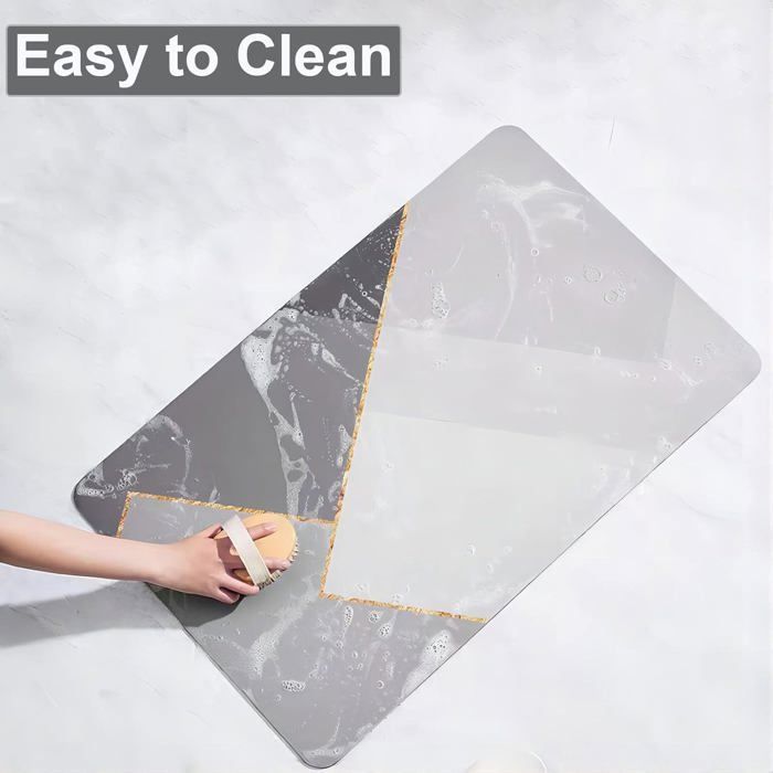 Alfombrilla de baño - JEDBESETZT - Microfibra de diatomita - Antideslizante - Absorbente - 40x60cm