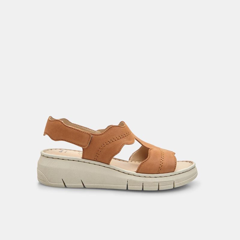 BATA Damplatåsandaler i läder