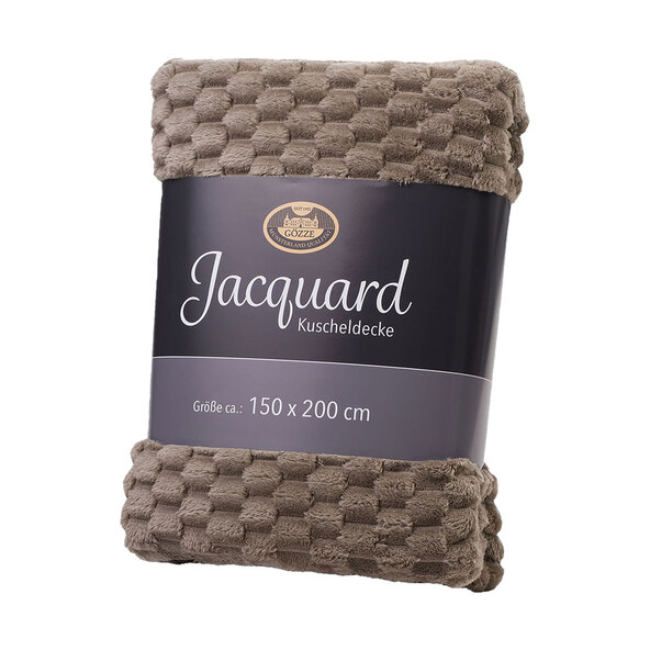 Pătură decorativă Jacquard 3D, piatră