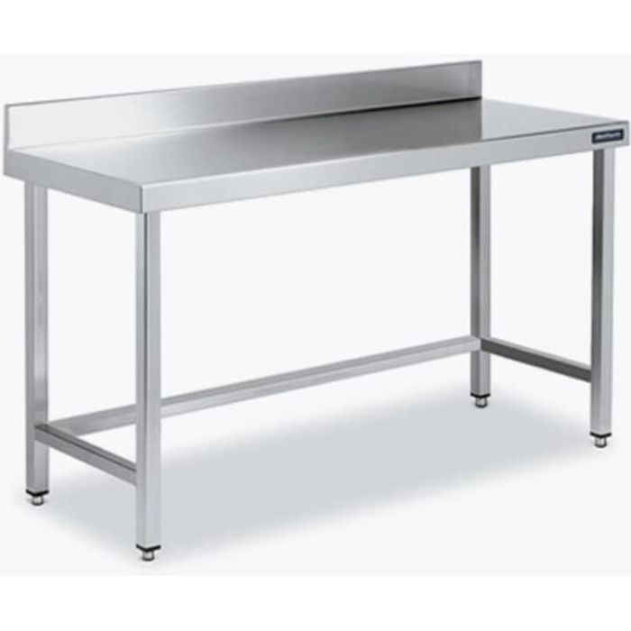 Back Table - DISTFORM - 18/10 Stainless Steel - 600x500x850mm - Reinforced - Kitchen