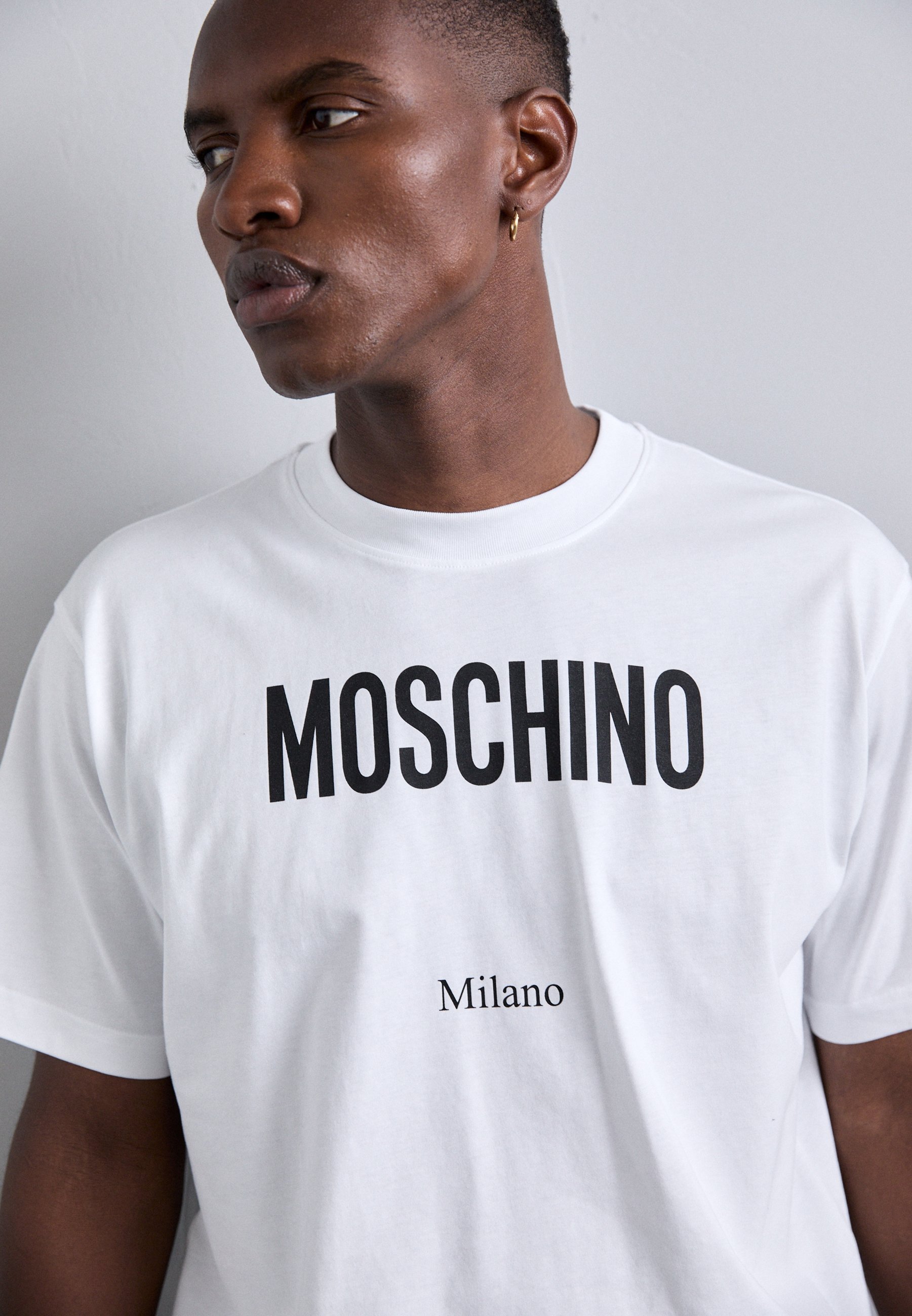 MOSCHINO MILANO - T-shirt stampata - bianca