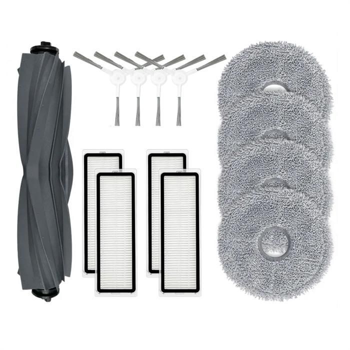 Juego de repuestos Dreame L10 Prime: cepillo giratorio, 4 cepillos laterales, 4 filtros HEPA, 4 almohadillas para fregar.