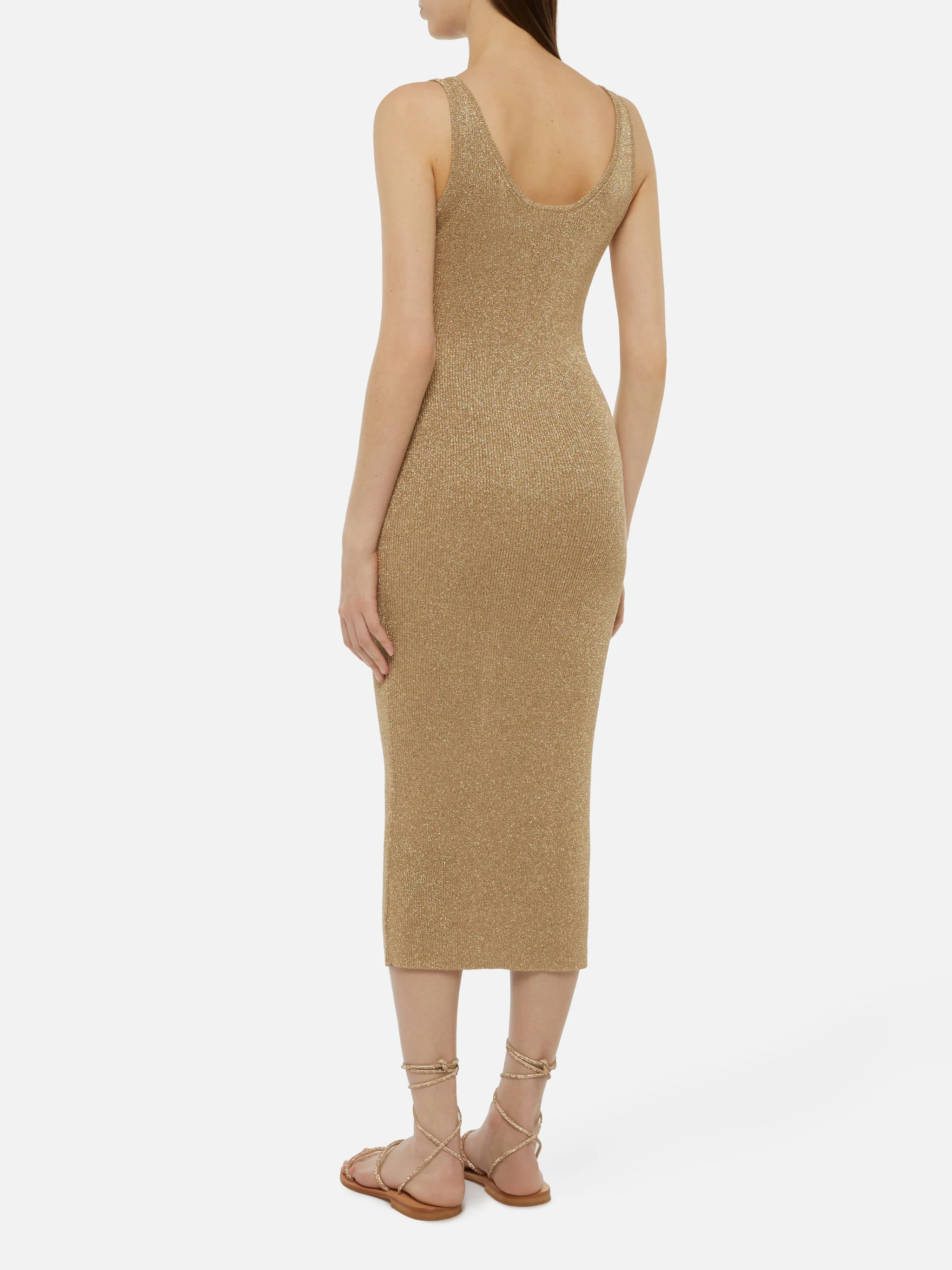 Ronan gouden lurex maxi-jurk