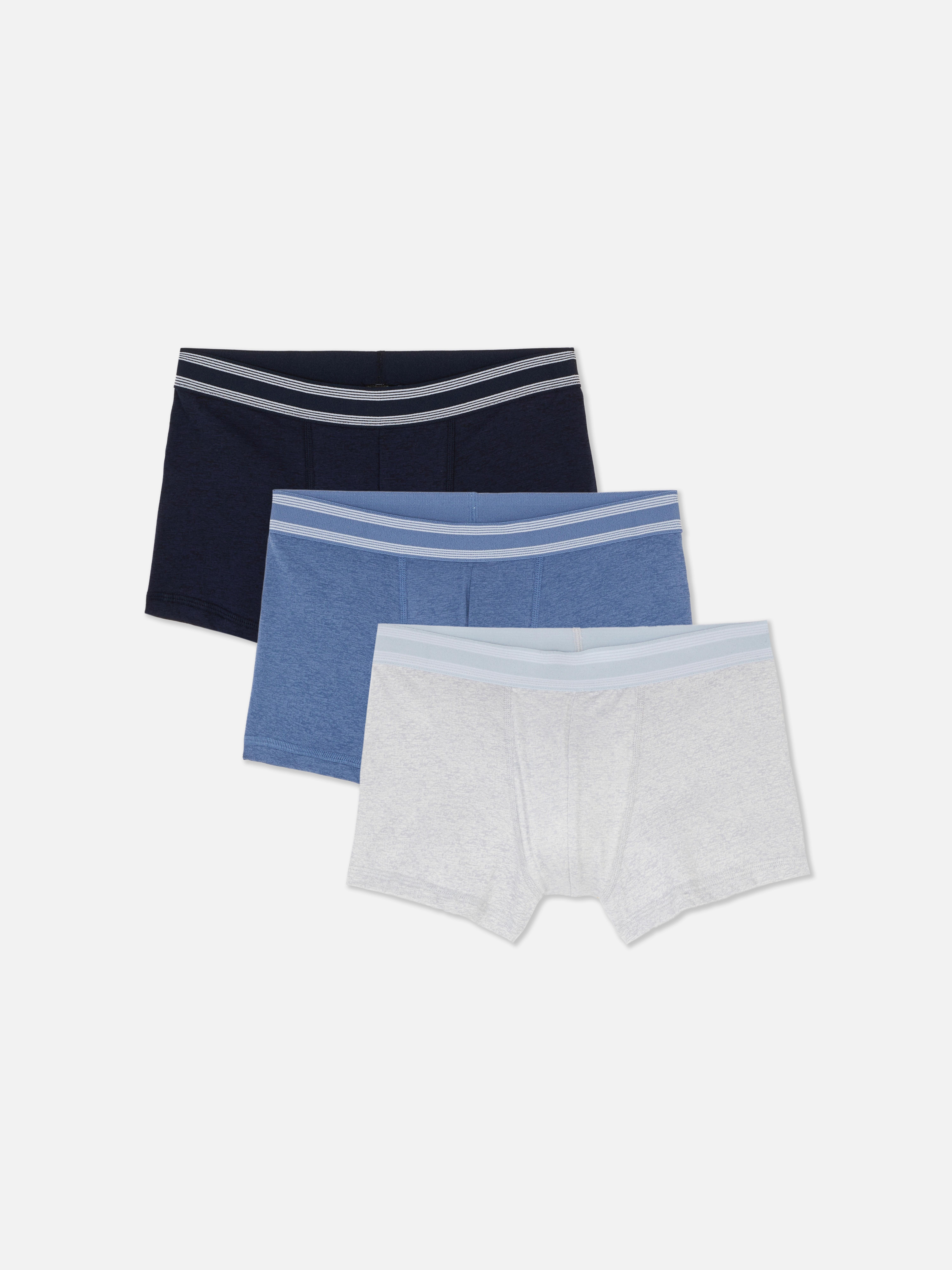 3 db-os heather színű boxeralsó szett. Többszörösen csípő mintás heather színű boxeralsó.