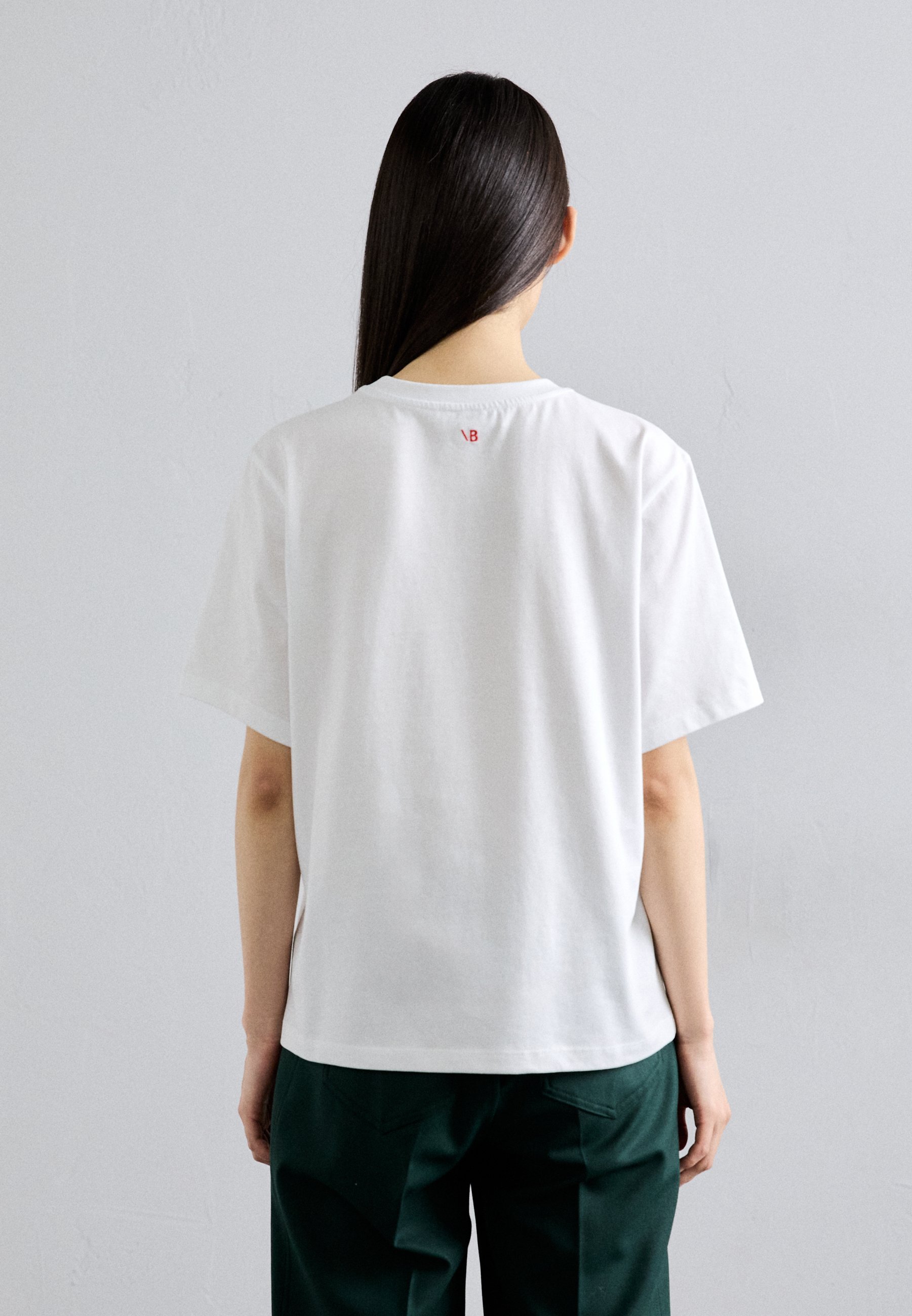 Camiseta com slogan da Victoria Beckham - Camiseta estampada - branca