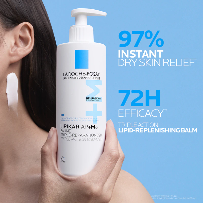 La Roche-Posay Lipikar AP+Max Balsam – pflegender Körperbalsam für trockene und atopische Haut