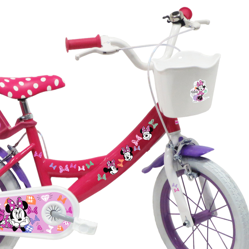  Minnie Mouse meisjesfiets van 35,5 cm, voor kinderen van 4-6 jaar.