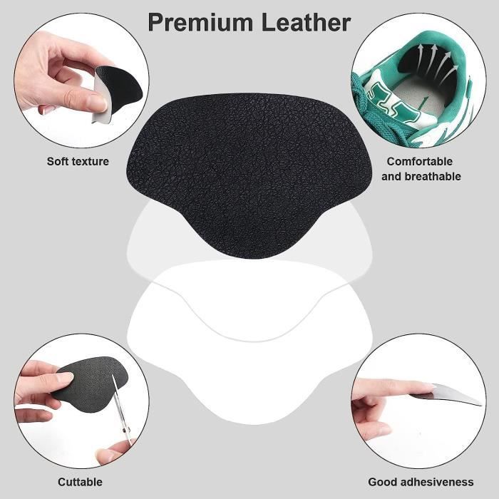 14 Paires Réparation de Talon de Chaussure, Patch de Prévention Trous de Chaussures en Cuir,  pour Réparation de Talon de Chaussure