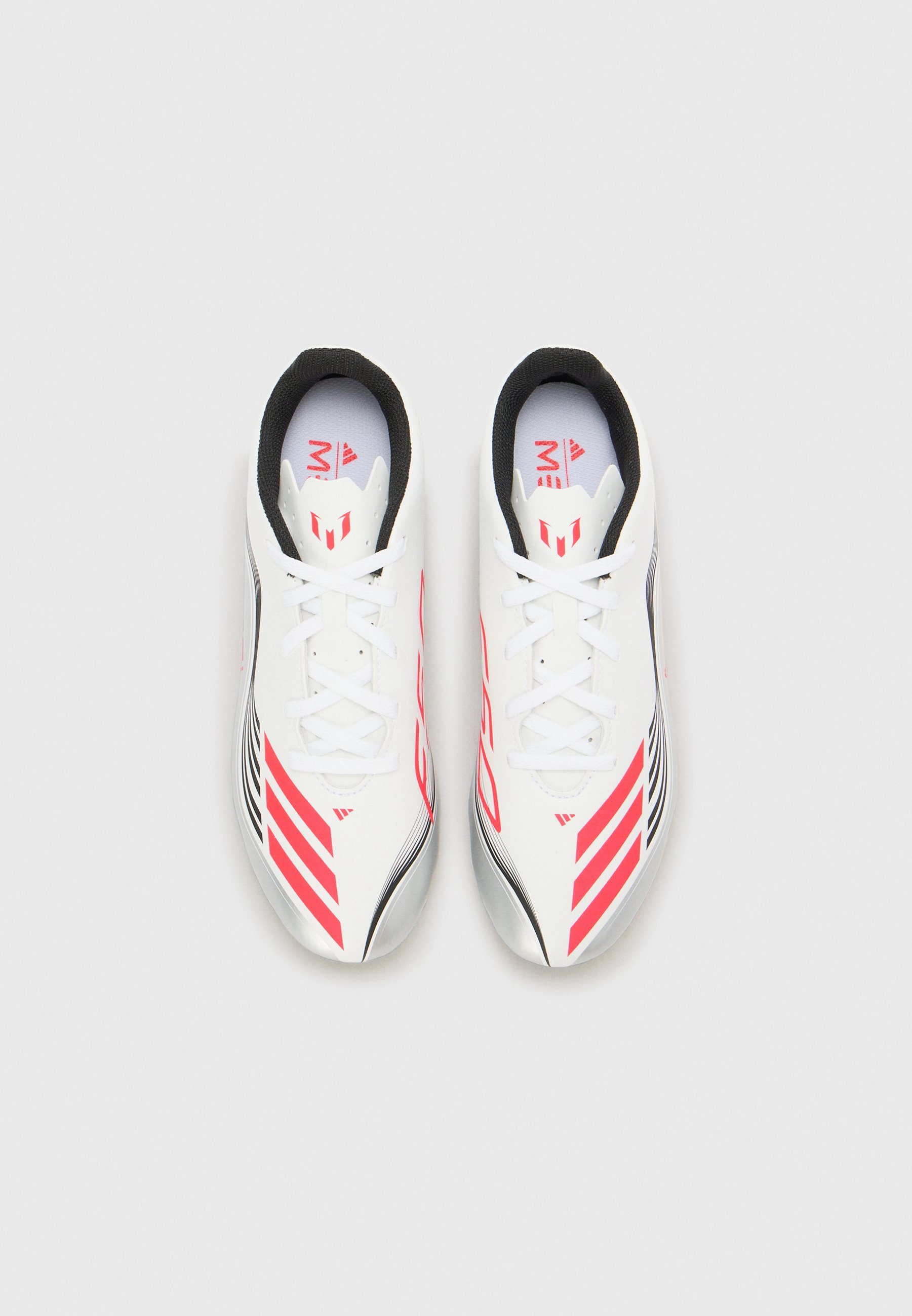 adidas Performance F50 MESSI UNISEX - Voetbalschoenen voor stevige ondergrond - wit/helder rood/zilverkleurig