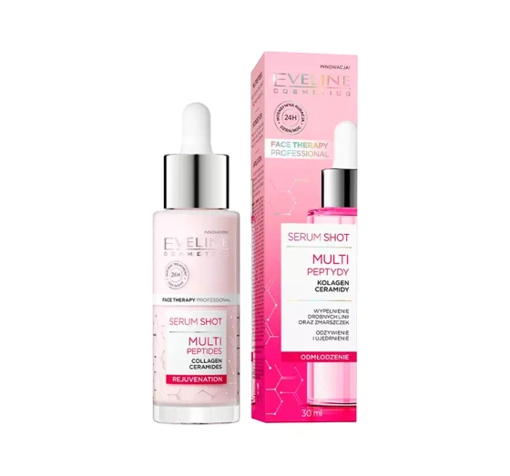 Eveline Cosmetics Serum Shot multipeptydy odmładzające serum do twarzy, szyi i dekoltu 30 ml