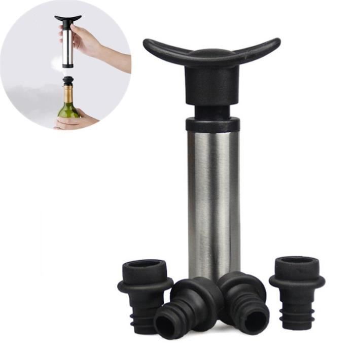 Tire-Bouchon,Bouchon de bouteille de vin en Silicone avec pompe, accessoire pour conserver la bouteille sous vide, 1 - Type 1 set