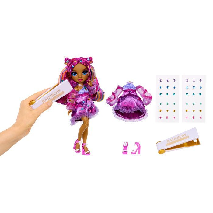 Rainbow High - Be Dazzling Fashion Doll - Noemie Violette - 28 cm - Gemme scintillanti e accessori inclusi