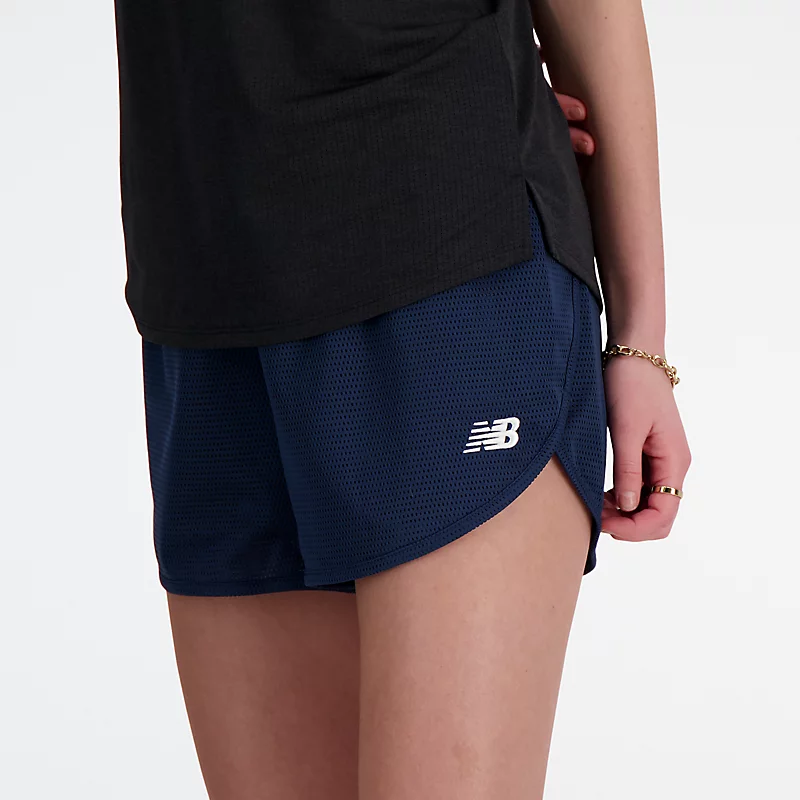 Damskie spodenki sportowe z siateczki – NB NAVY