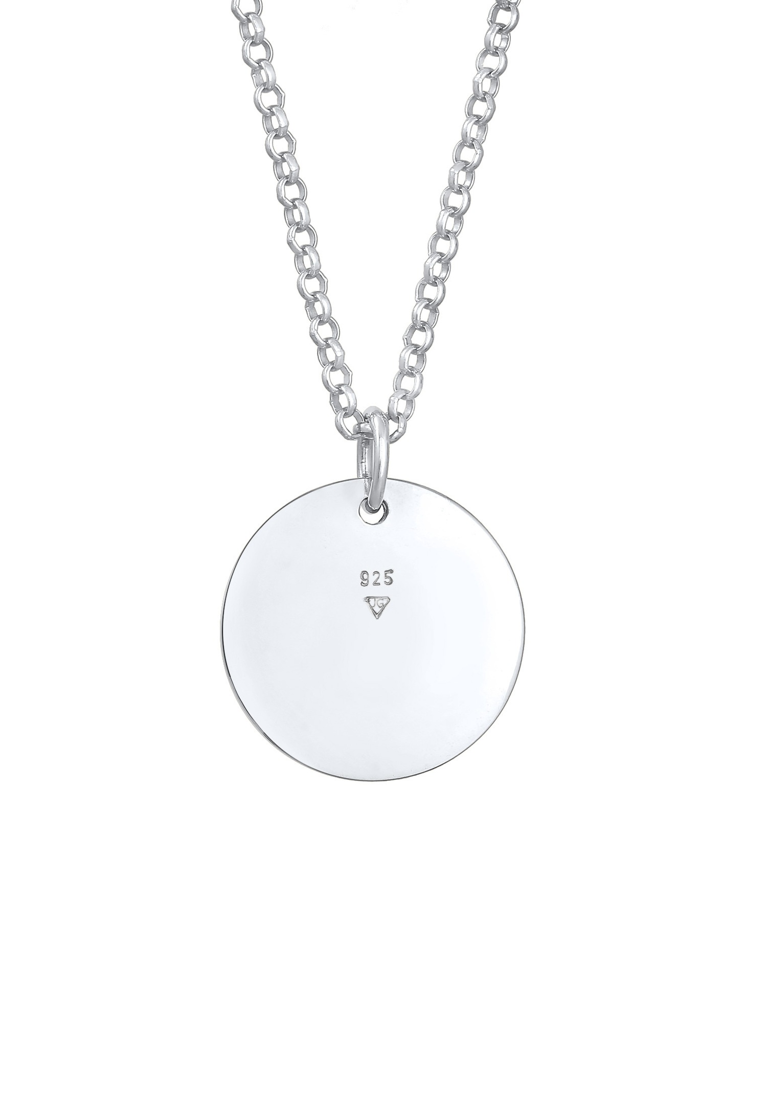 Elli Pendentif de base rond en argent 925 sterling pour femme