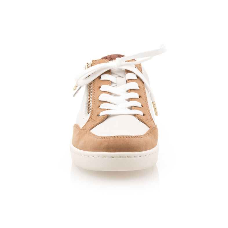 Zapatillas deportivas para mujer color beige.