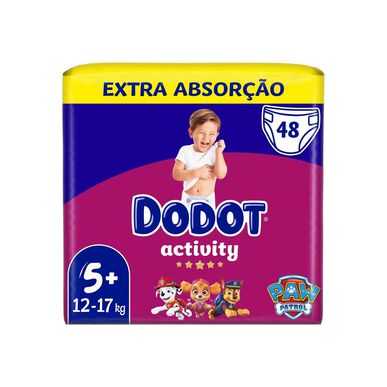 Dodot dětské aktivní plenky 12-17 kg velikost 5 48 ks