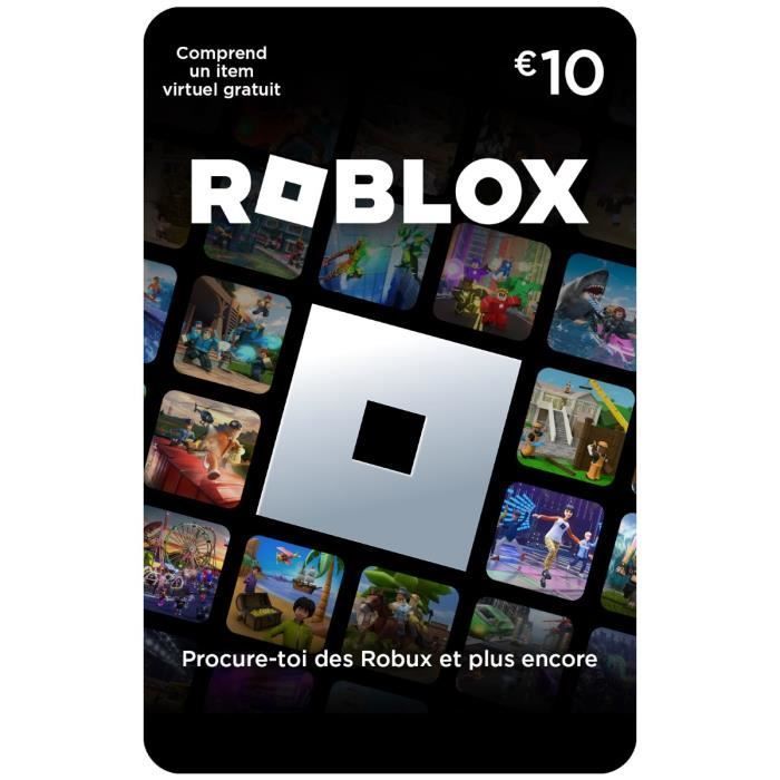 Tarjeta regalo digital de 10 € para usar en Roblox.
