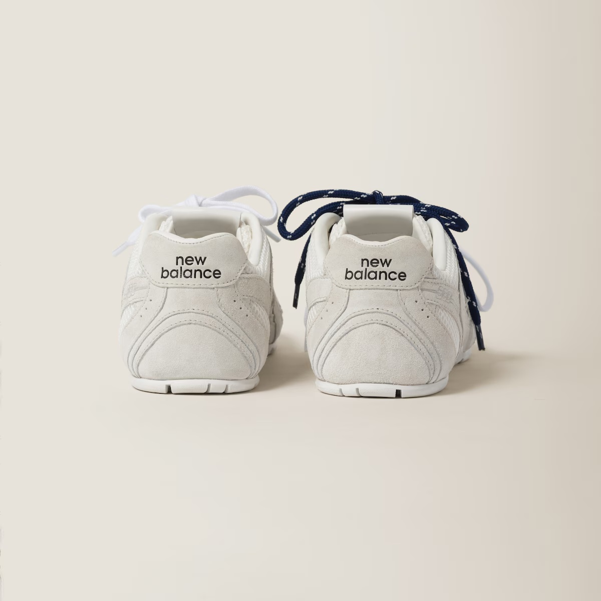 New Balance X Miu Miu 530 SL suede and mesh sneakers White