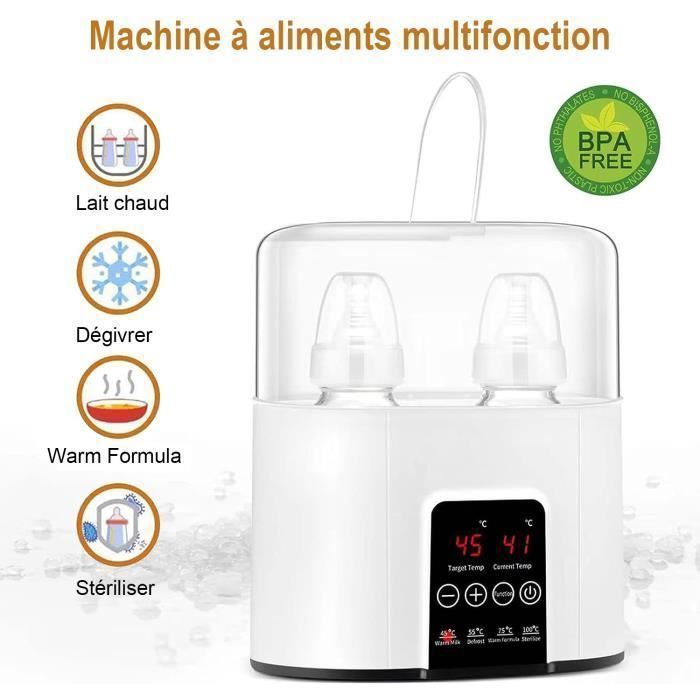 Termostato para biberones 2 en 1 - Calentamiento rápido - Esterilizador de vapor (blanco)