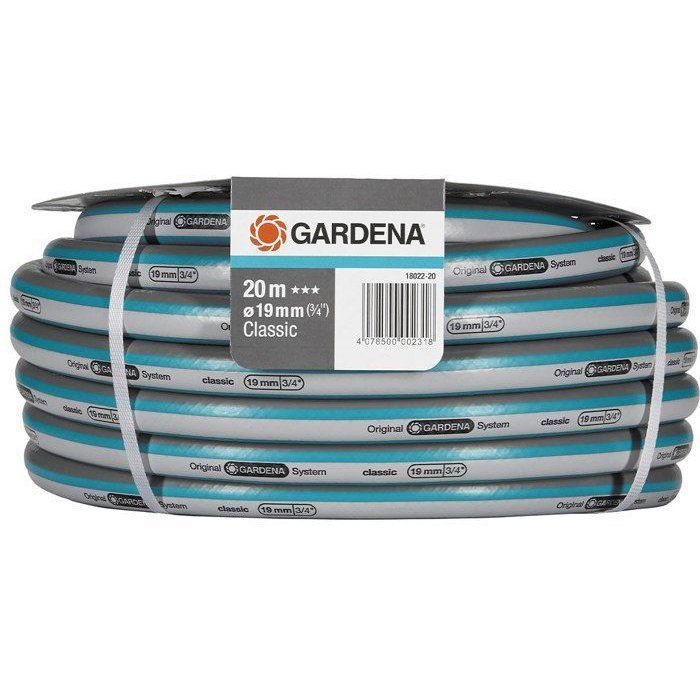 GARDENA Classic Garden Hose – Length 20m – Ø19mm – High pressure resistance 22 bar maximum – 12 year guarantee (18022-20)