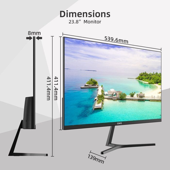 Moniteur PC - CHIQ - 24 Pouces -Écran PC-  Full HD 1920x1080 - 100Hz - Ultra Plat - IPS