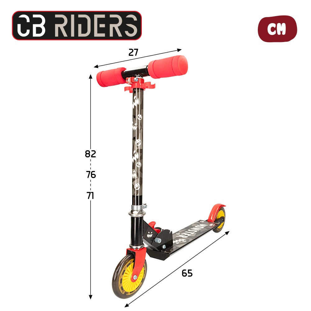 CB Riders Monster Foldbar 2-Hjuls Scooter