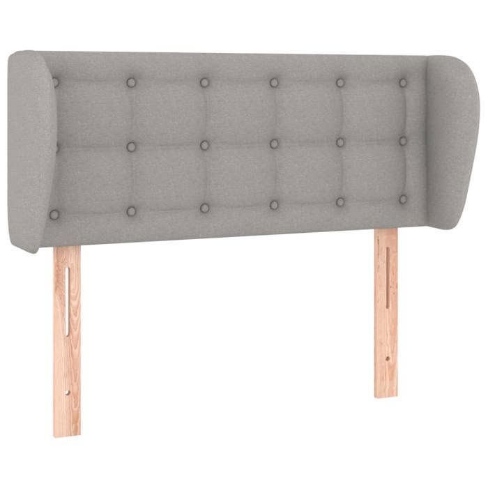 Tête de lit - vidaXL - Gris clair - Tissu durable - Hauteur réglable - Pieds robustes