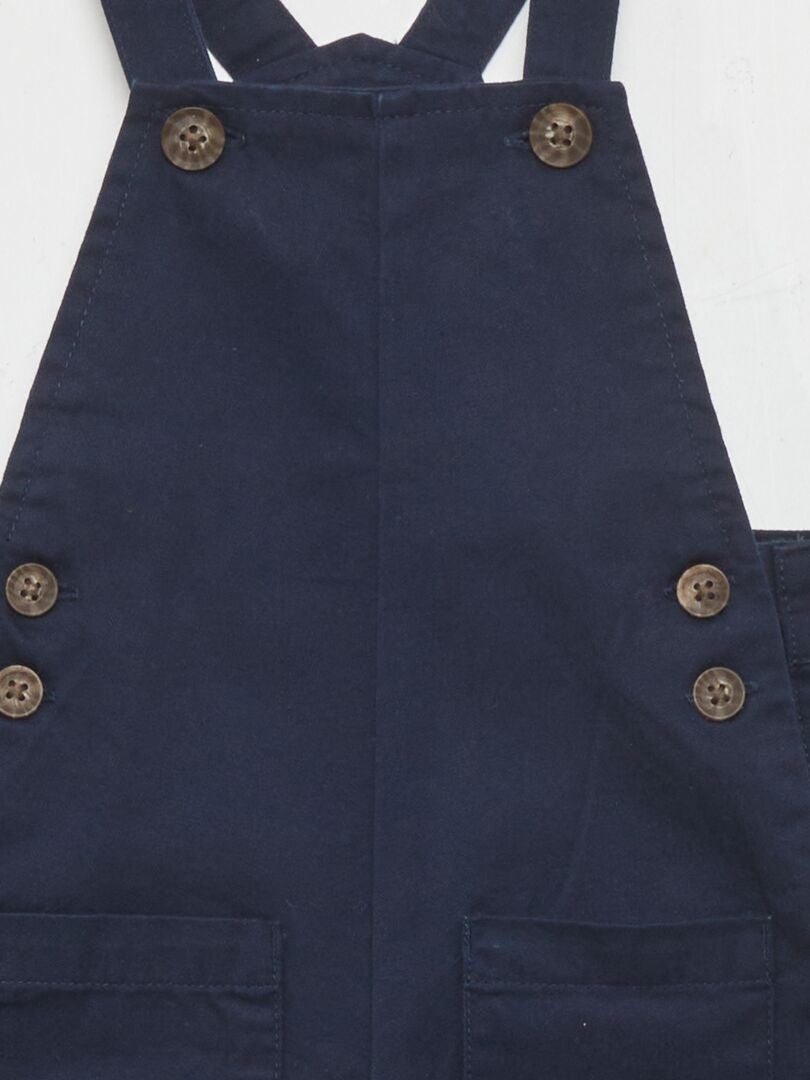 2-delige set bestaande uit een overall en een shirt - BLAUW
