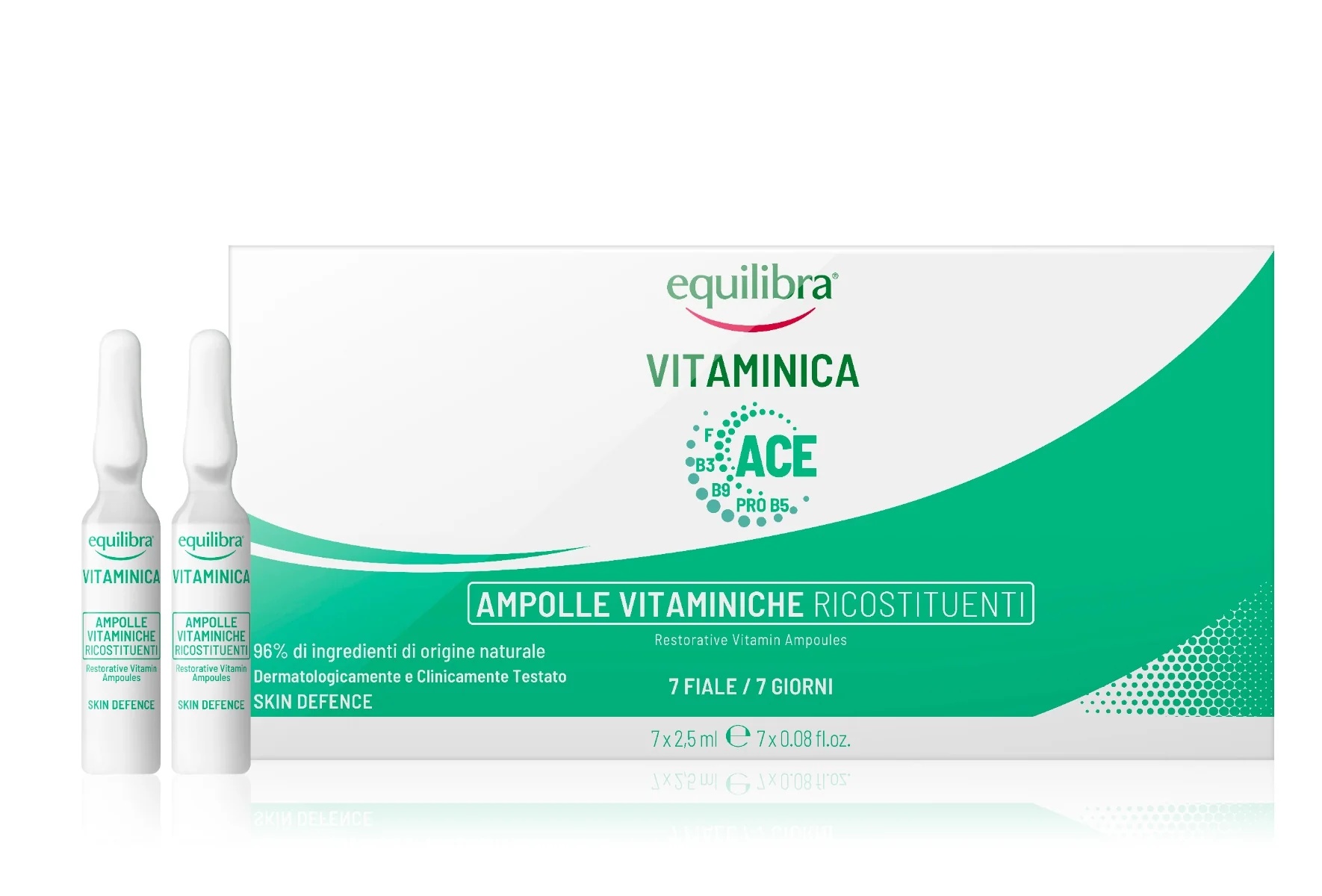 EQUILIBRA Equilibra näole taastavad vitamiiniampullid 7x2,5 ml Näonaha heaoluks