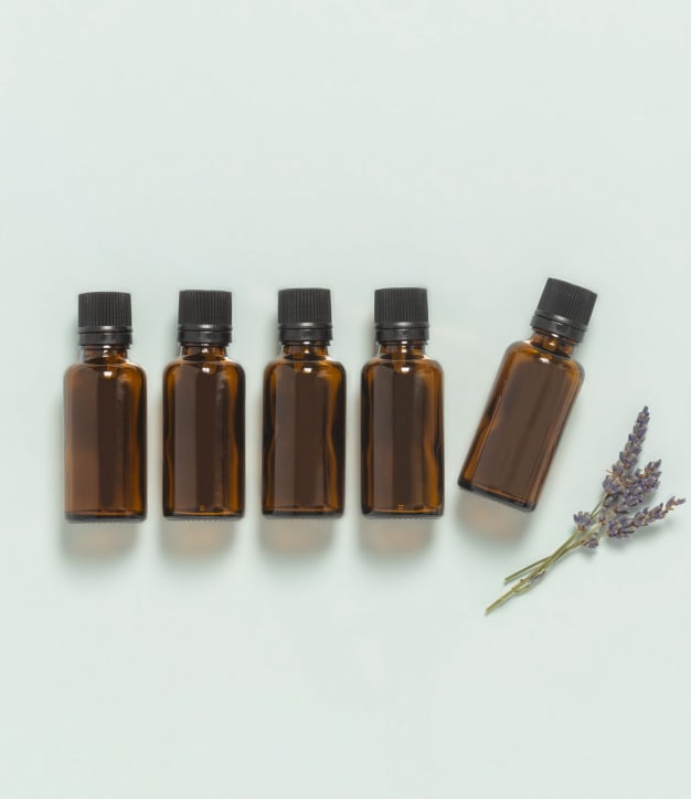 Flacons DIN18 en verre ambré 30 ml avec codigouttes (lot de 5)