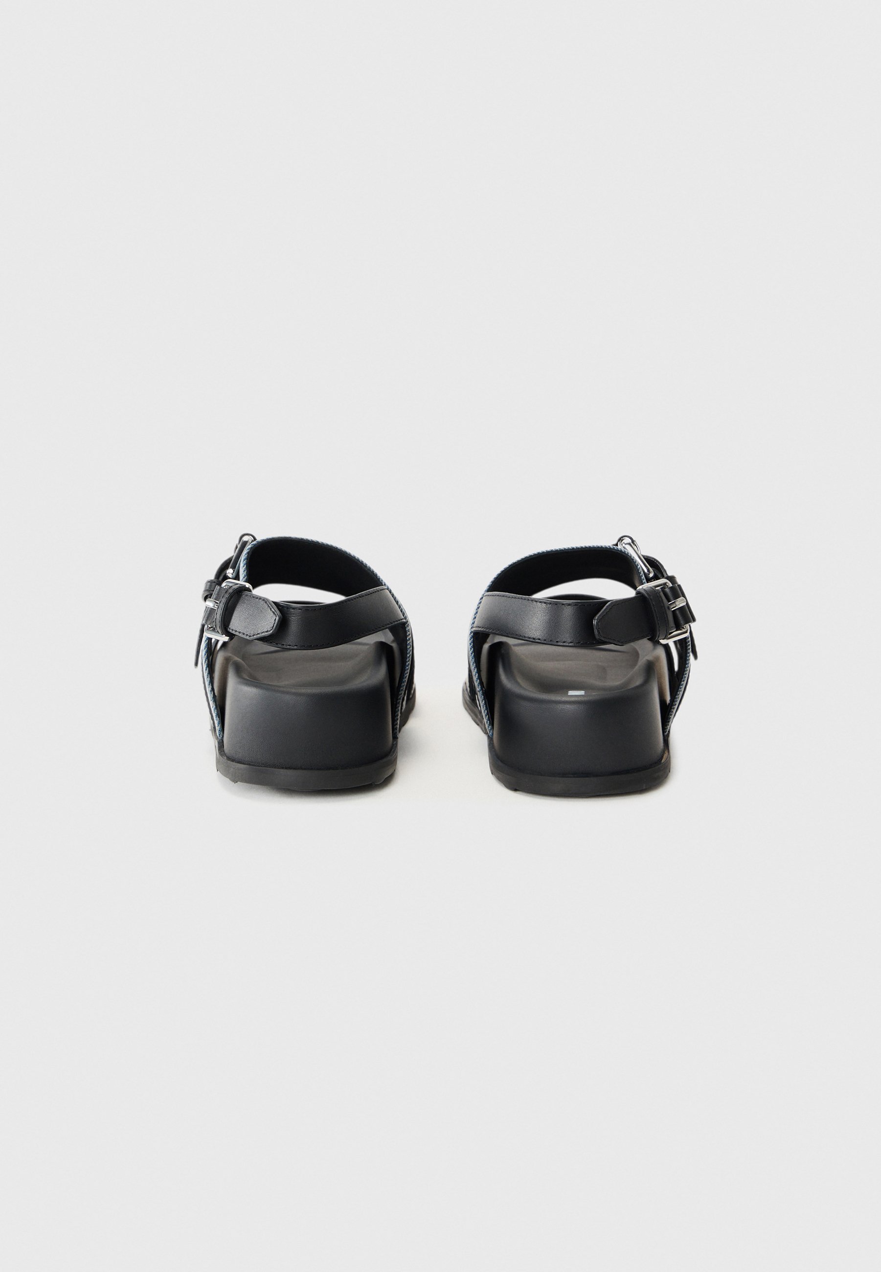 MOSCHINO platform sandalen - lichtblauw/zwart