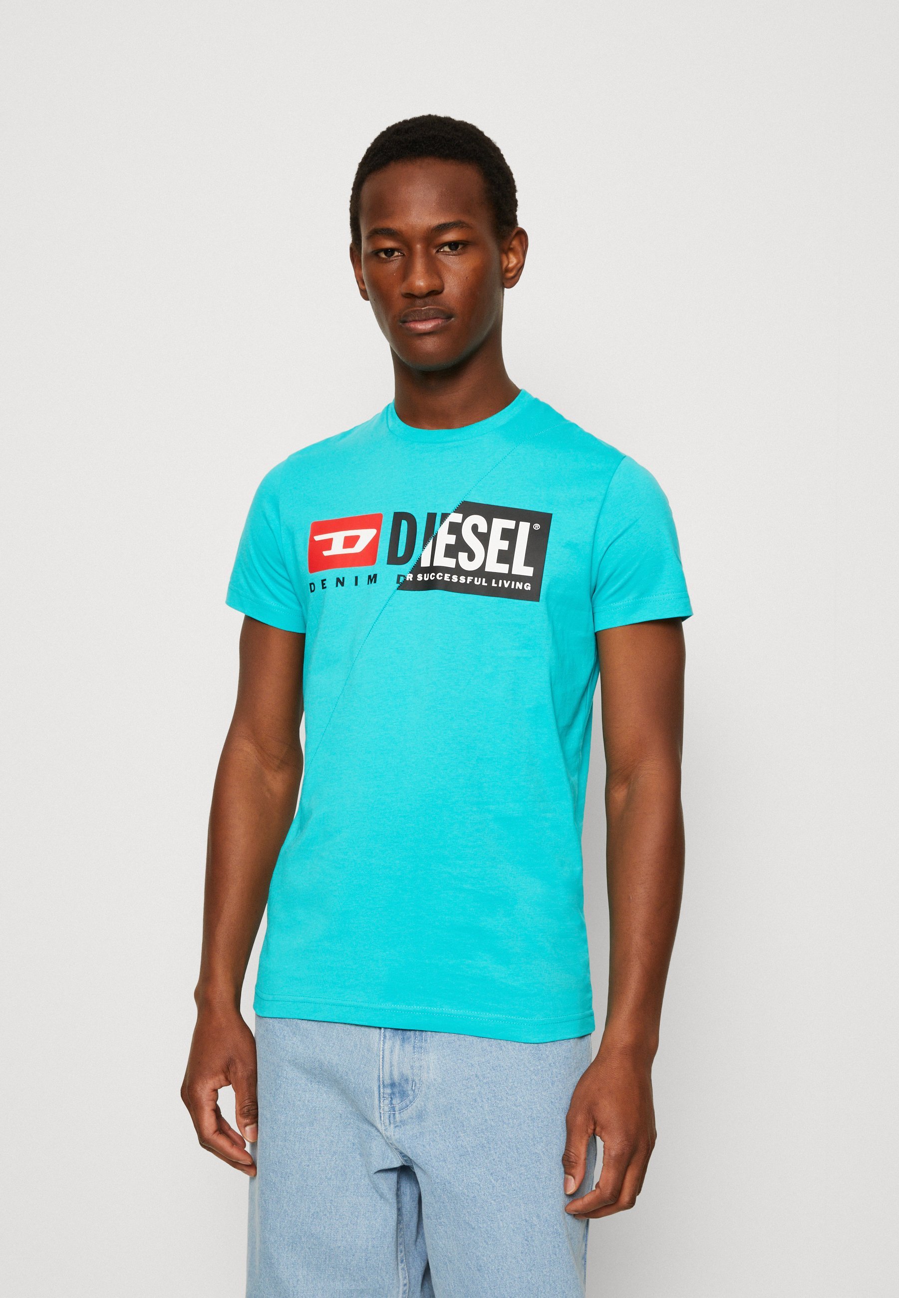 T-shirt Diesel BROKEN LOGO DIEGO FIT UNISEX - Stampa - menta
