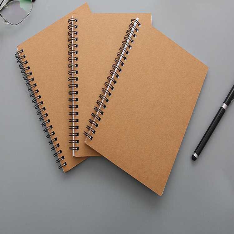 Agenda personale formato A5, quaderni personalizzati con rilegatura a spirale marrone, rilegatura a quadretti, confezione multipla.