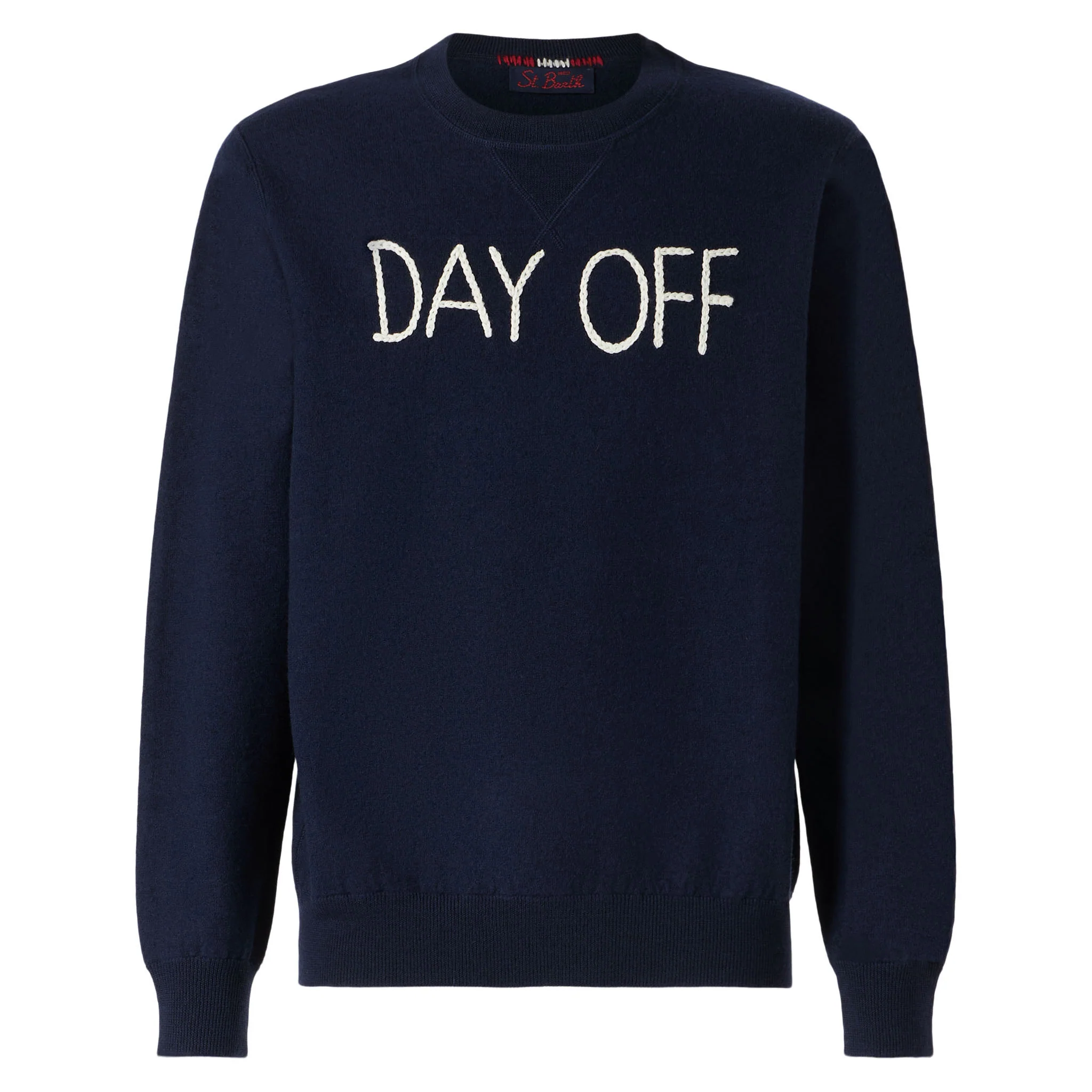 Jersey de punto de cuello redondo para hombre Day Off con bordado