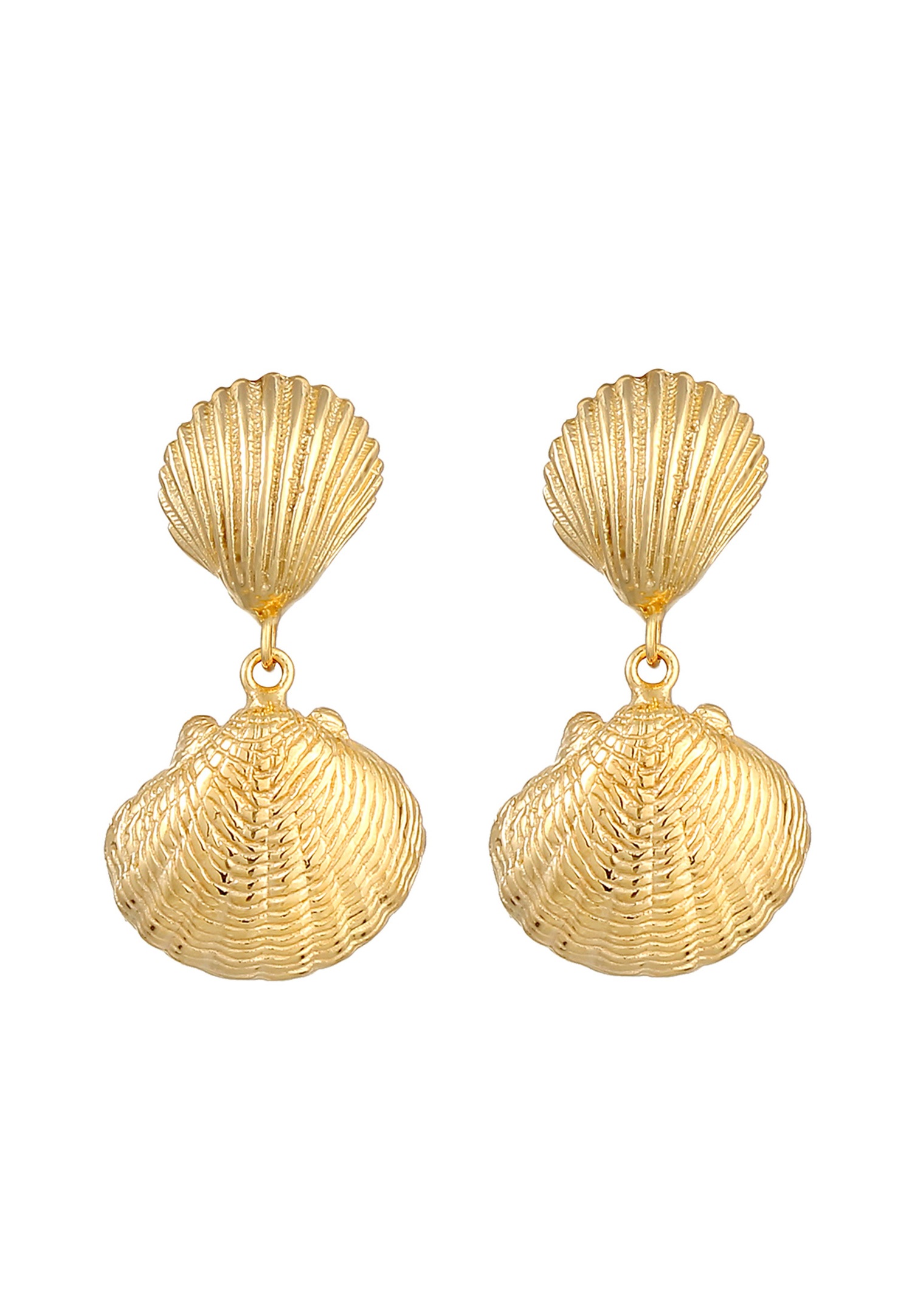 Elli Coquillage Coeur Plage Été Maritime Trend Boucles d'Oreilles Femme - (925/1000) Argent