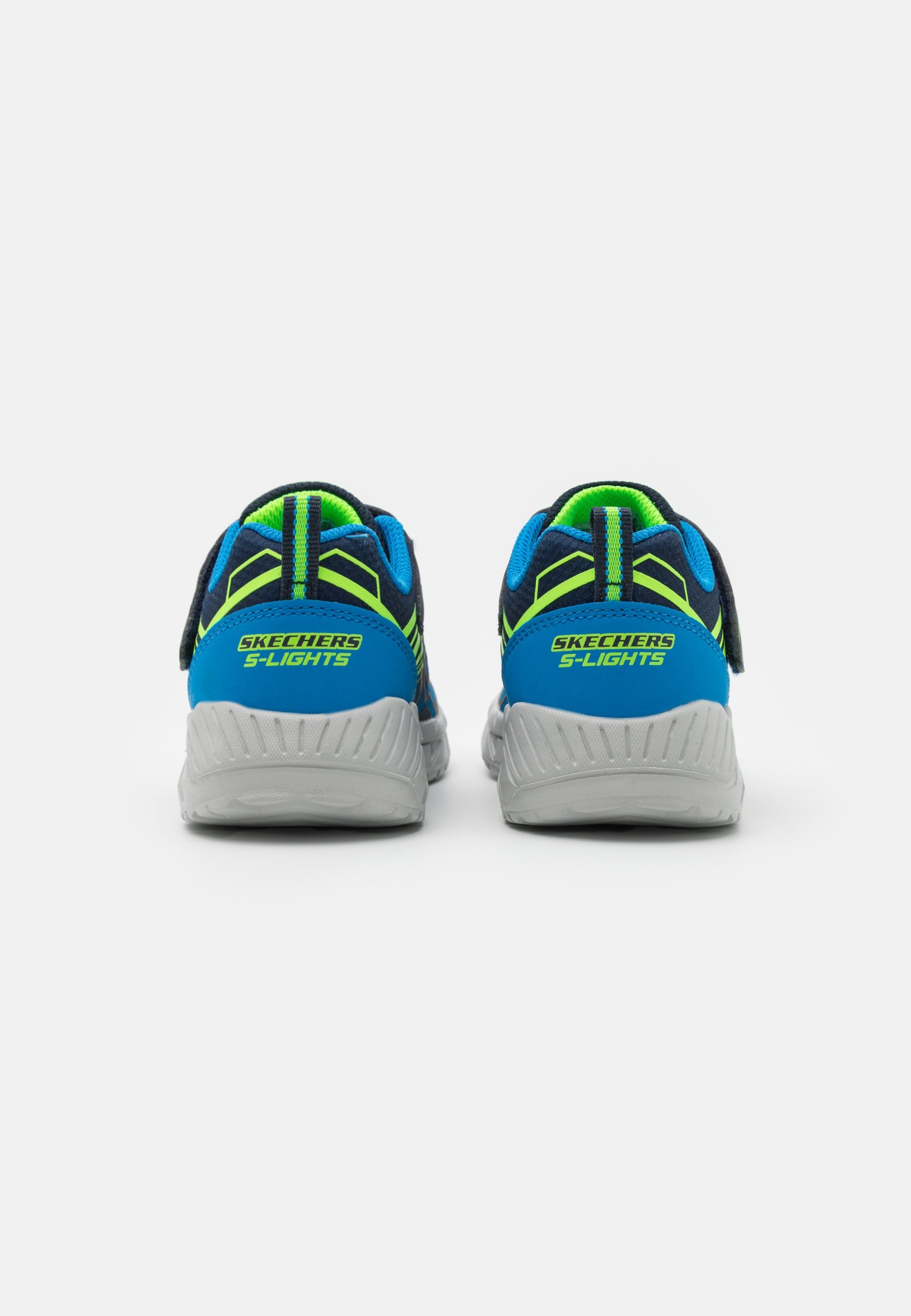 Skechers MAGNA LIGHTS BOZLER - Sneakers - marineblauw/blauw/limoengroen