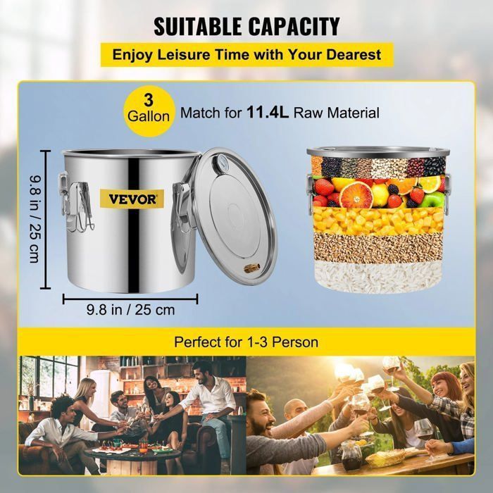 Destilador de alcohol, 20 L, para elaboración de cerveza, acero inoxidable, enfriamiento rápido, plata