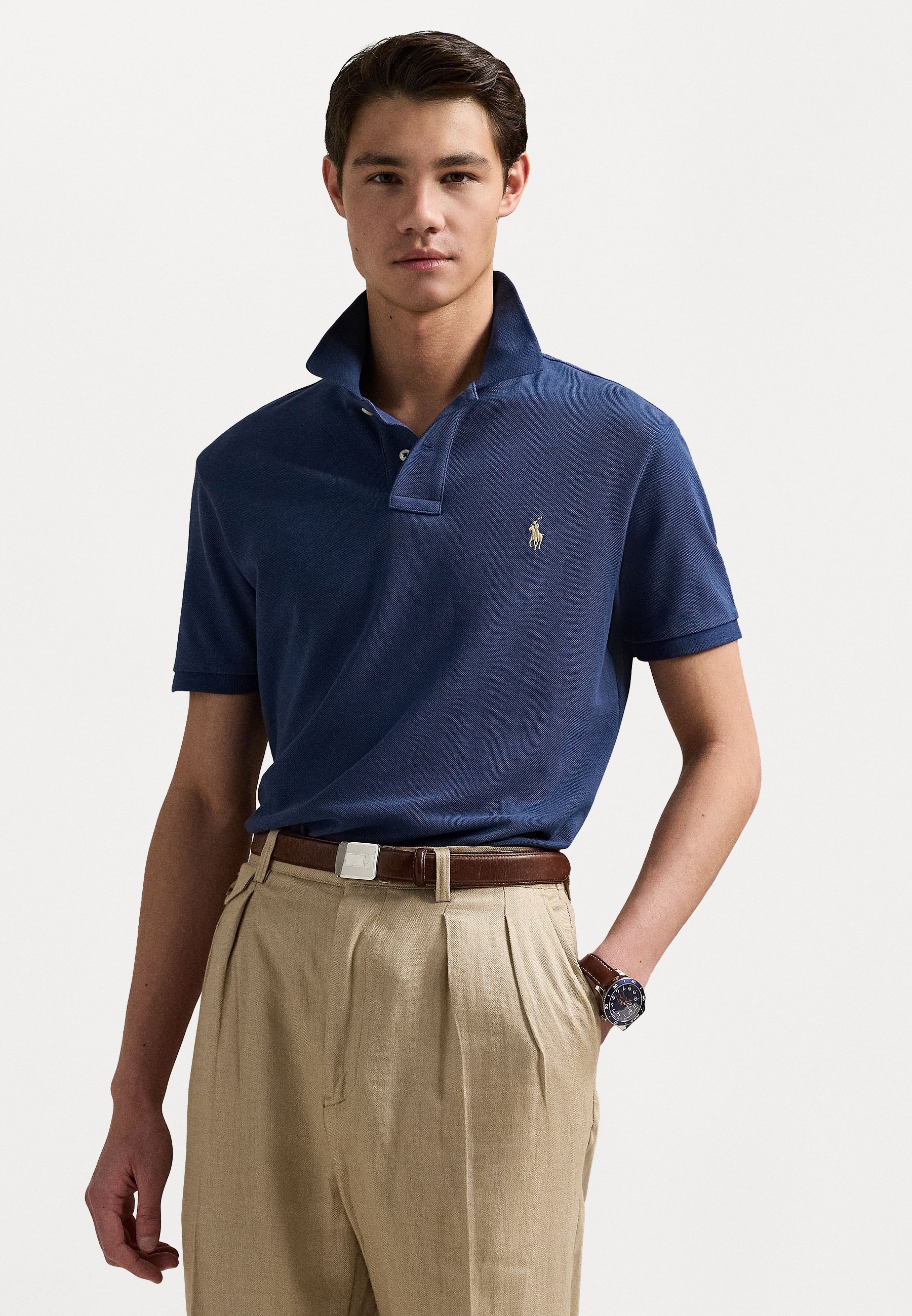 Polo Ralph Lauren à manches courtes - Polo bleu marine rustique