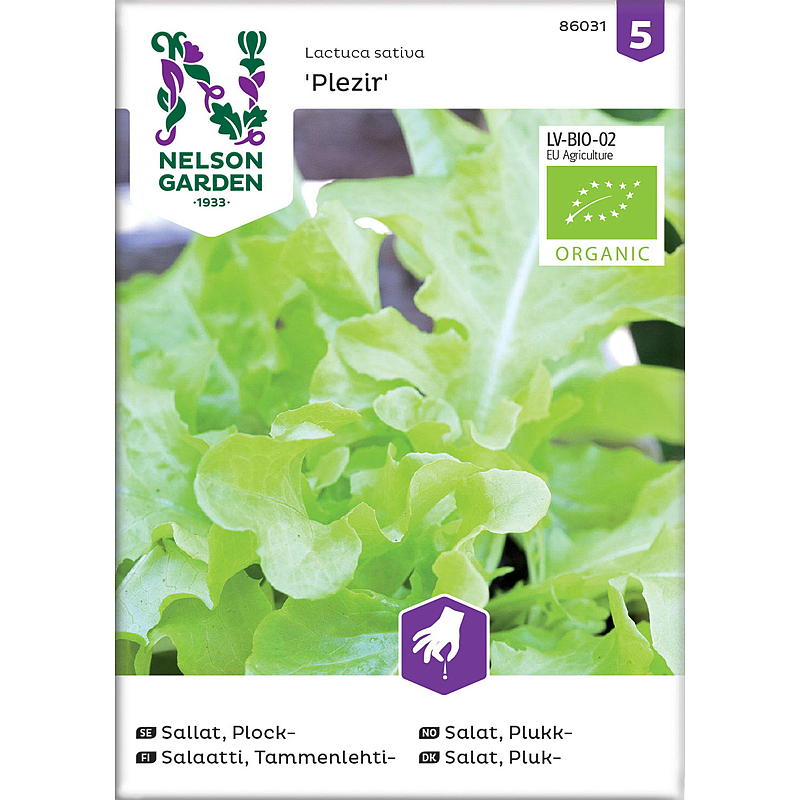 Nelson Garden Seeds Salatplukker - Plezir, økologisk