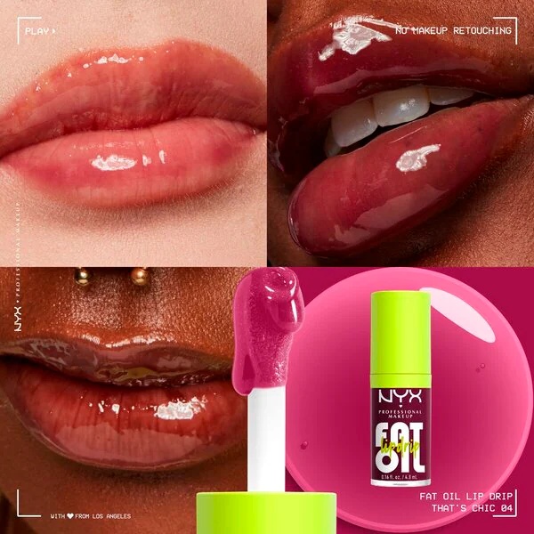 NYX Professional Makeup That's Chic Fat Oil lūpų dažai „Lipolie“ 4,8 ml