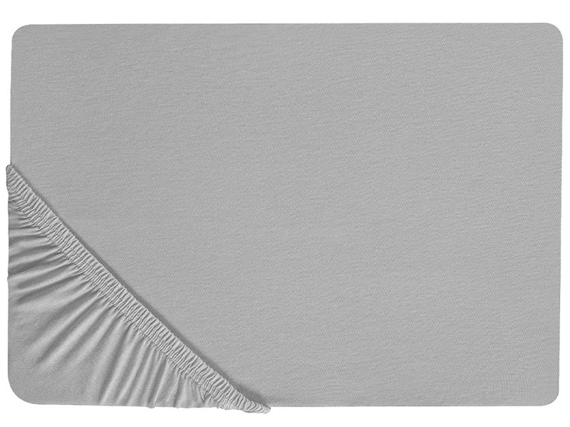 Bawełniane prześcieradło z gumką 180x200 cm szare