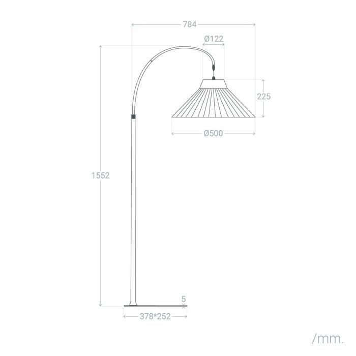 Lampada da terra per esterni Montreal in metallo naturale e corda