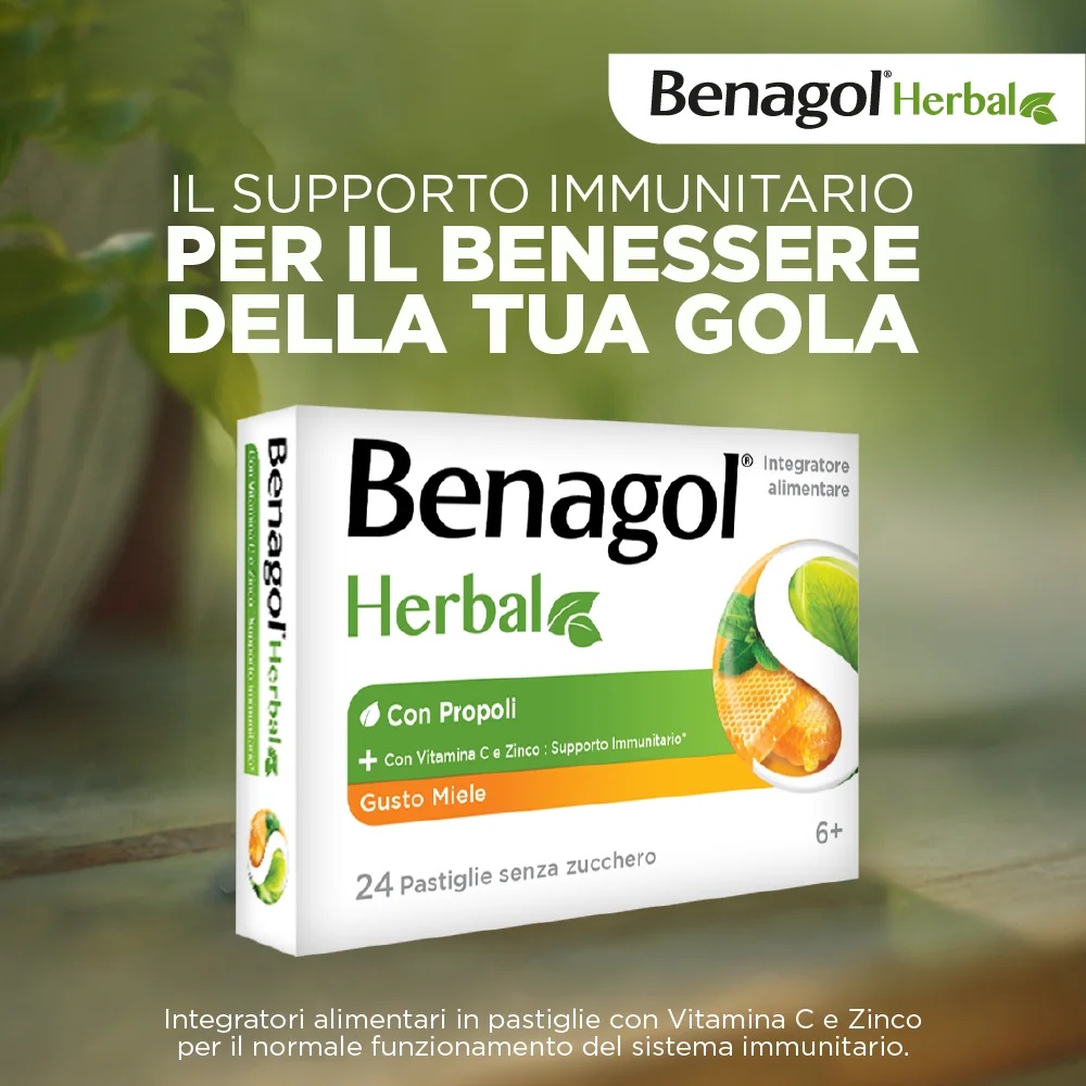 BENAGOL Benagol Herbal Med 24 pastilles pour la santé de la gorge