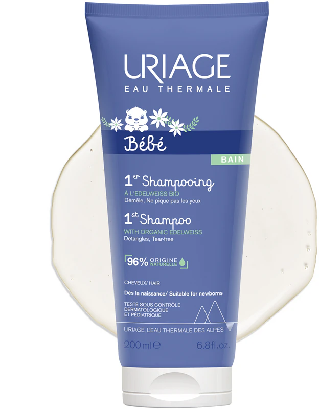 O Shampoo Uriage Bébé 1st é um shampoo suave para crianças que desembaraça o cabelo com facilidade.