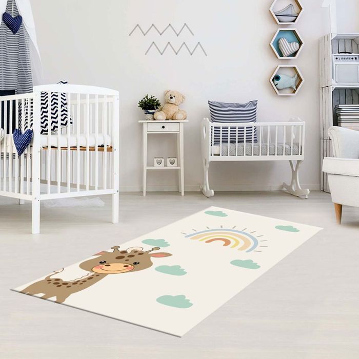 Children's bedroom rug 120x160 cm Polyester Giraffe