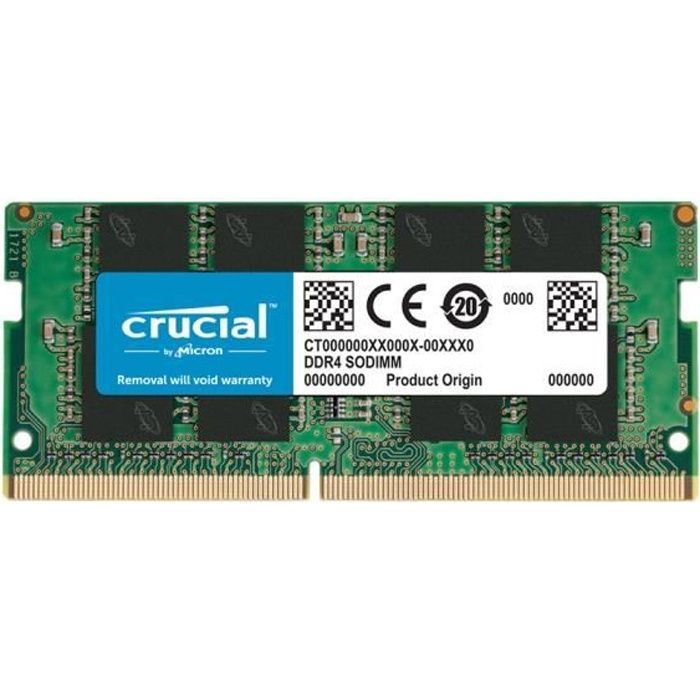 Crucial DDR4 RAM Memory - 16GB - 3200 MT/s - CL22 - SODIMM